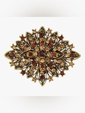 Stunning Nordstrom Art Deco Sparkling smoky Topaz Crystal Spray Brooch